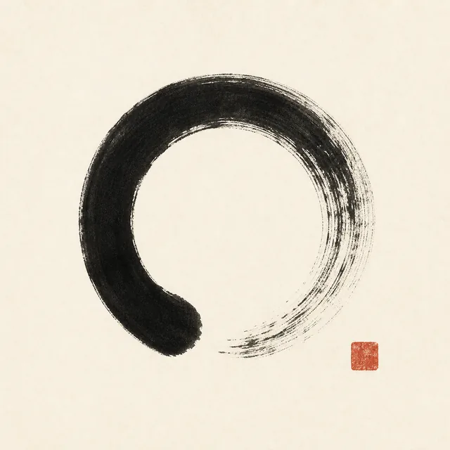 墨筆圓相,留一個缺口