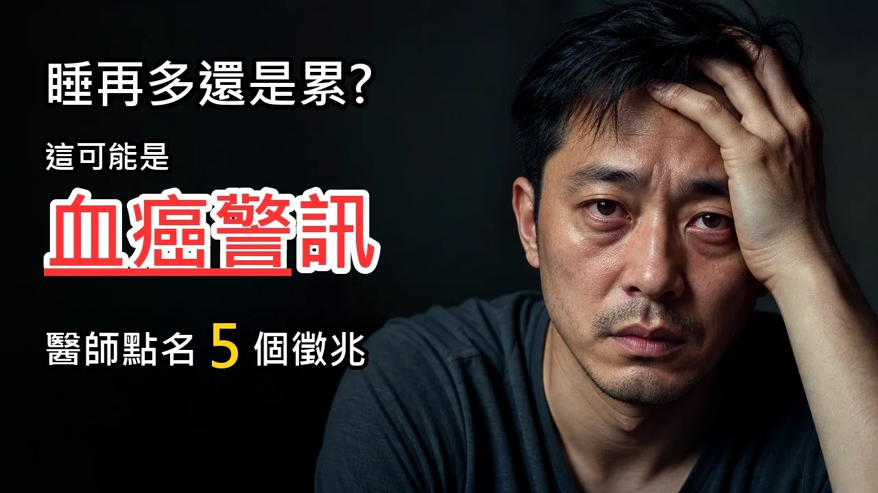 健康長片完整版縮圖:睡再多還是累?這可能是血癌警訊,醫師點名 5 個徵兆